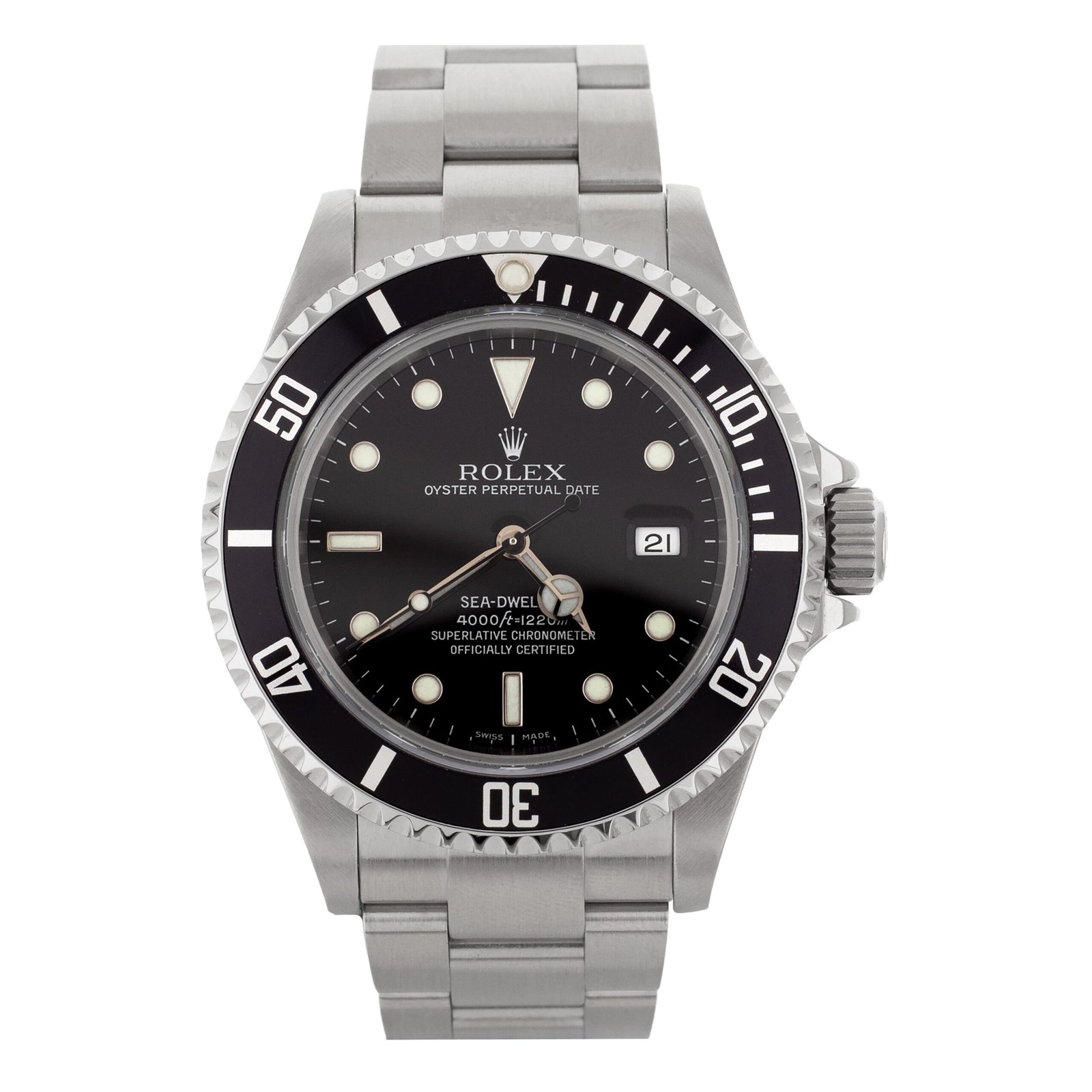 ROLEX SEA-DWELLER STAINLESS STEEL BLACK DIAL 40MM 16600T