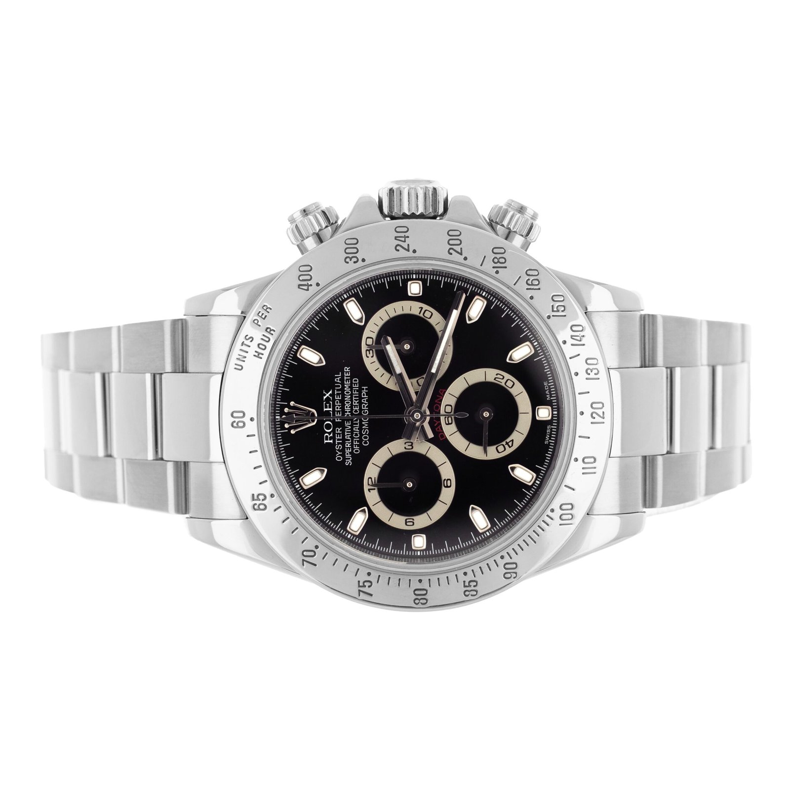 ROLEX DAYTONA COSMOGRAPH STAINLESS STEEL BLACK DIAL 40MM 116520