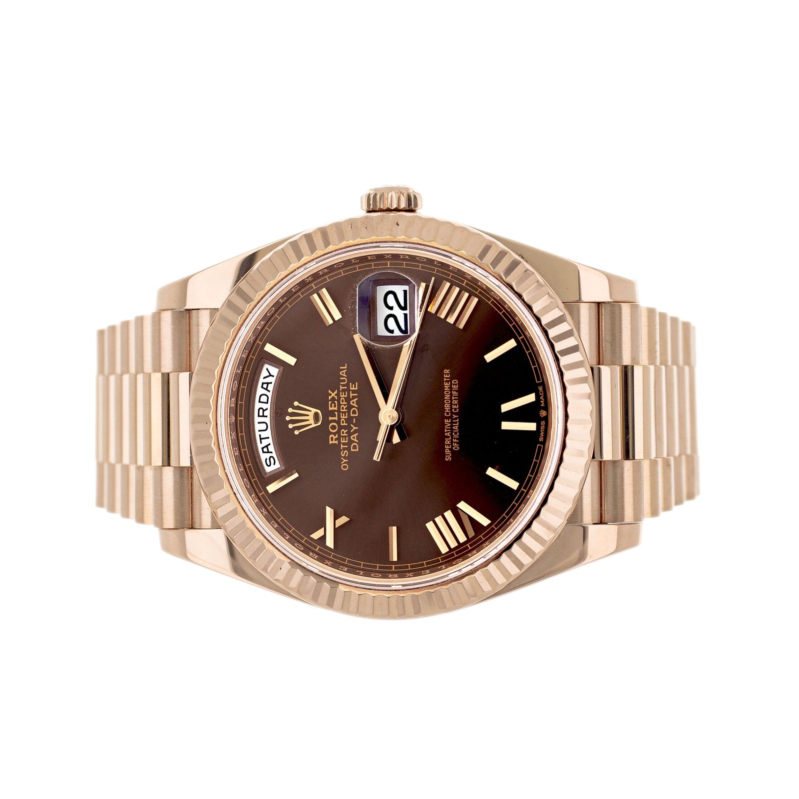 Rolex Day-date 40 Presidential Rose Gold Brown Dial 40mm 228235 Full Set