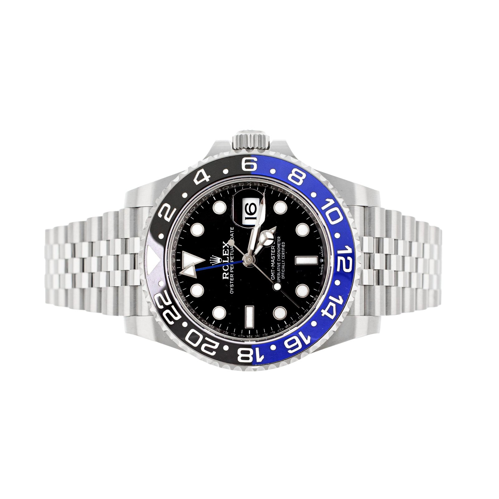 Rolex Gmt-master II Batgirl Stainless Steel Black Dial 40mm 126710blnr Full Set