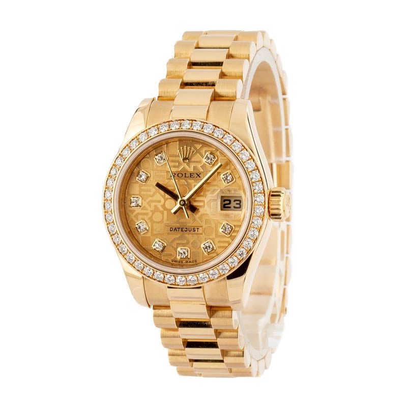 Ladies Rolex Datejust 179138 18k Yellow Gold