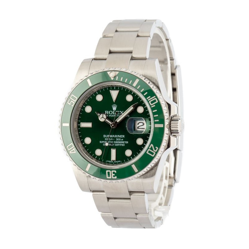 Pre-Owned Rolex Submariner 116610LV Stainless Steel Hulk