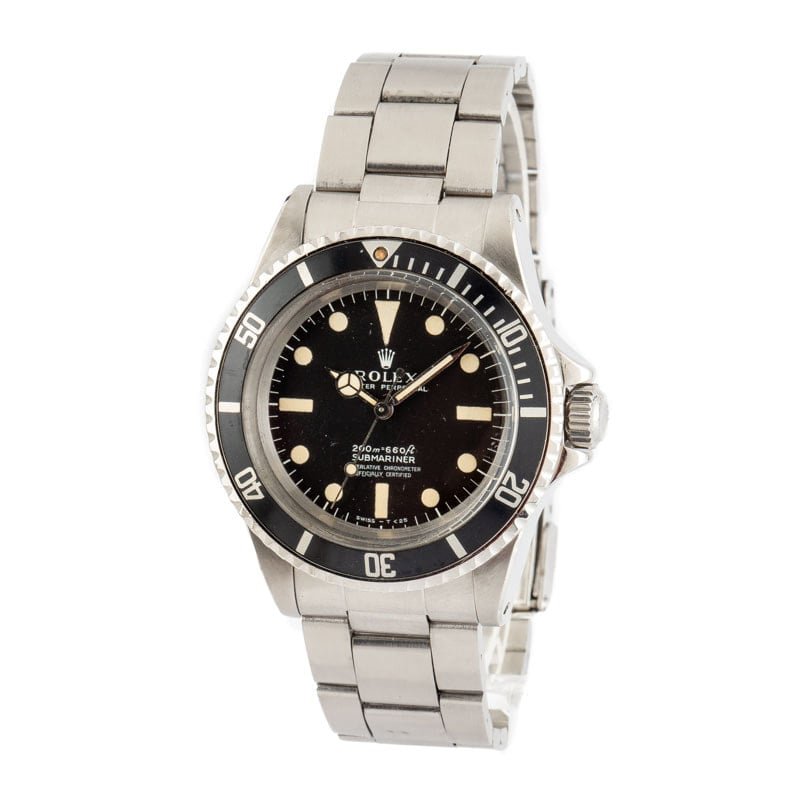 Mens Vintage Rolex Submariner 5512 Stainless Steel